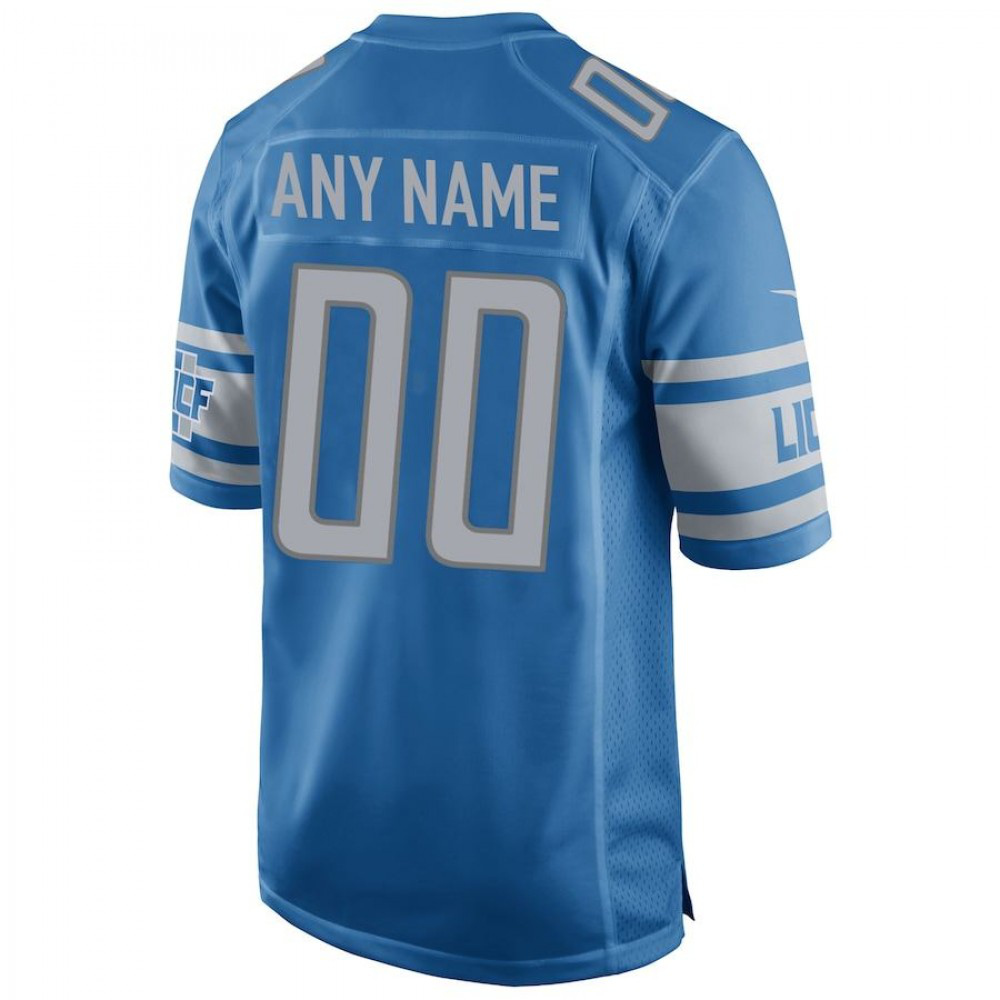 Detroit Lions Nike Custom Game Jersey - Blue-Profan Arena